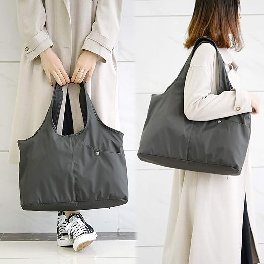 新品未使用 everyone nylon big shoulder bag everyone nylon big shoulder bag BLACK Nylon Shoulder Bag - Black